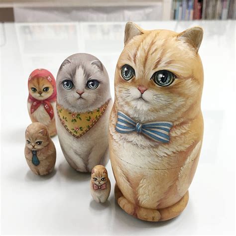 cat matryoshka|cat matryoshka dolls.